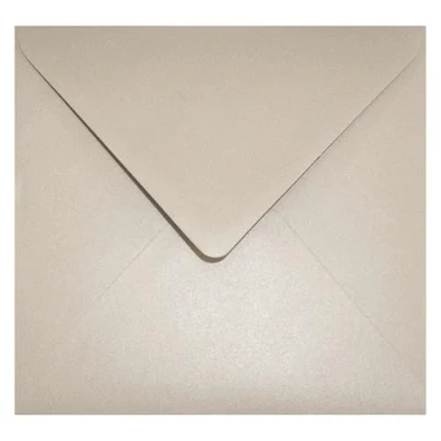 Immagine di Netuno 100 buste quadrate colore sabbia 153x 153 mm 120g Aster Metallic Sand perlate eleganti colorate perlescenti in carta perlata per partezipationi inviti matrimonio