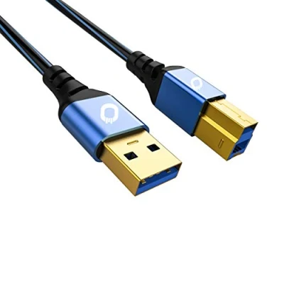 Immagine di OEHLBACH USB Plus B3 cavo 3.0 per stampante, audio da tipo a B, rivestimento in PVC, OFC, blu/nero, 50 cm