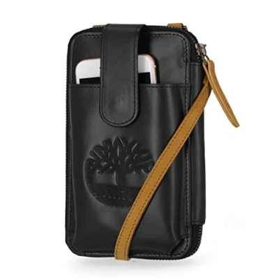Immagine di Timberland Custodia a Portafoglio in Pelle RFID, Borsa Tracolla Donna, Nero (Altroz), Taglia Unica