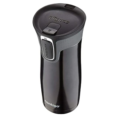 Immagine di Contigo Tazza Termica Byron Snapseal, 590ml, Caffè da Viaggio in Acciaio Inossidabile, Contenitore Termico a Tenuta Stagna, con Coperchio Privo di BPA, Nero(Black)