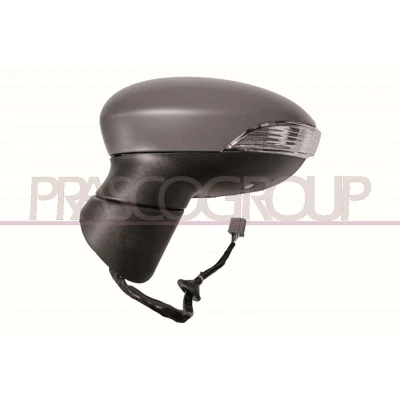 Immagine di Specchio retrovisore esterno Prasco Premium FD3467344P Sx con la prima mano elettrico termico, illuminazione ambiente, senza tinta, asferico