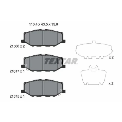 Immagine di TEXTAR 2156801 Kit pastiglie freno con segnalatore acustico usura accessori SUZUKI: Jimny IV SUV