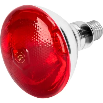 Immagine di Cozion lampada a luce rossa da 100 watt, riscaldante per rettili, abbronzante infrarossi animali e umani.