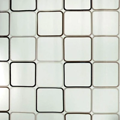 Immagine di Spirella Frame Tenda da doccia antimuffa, antibatterica, lavabile, impermeabile, in PEVA, 180 x 200 cm, trasparente