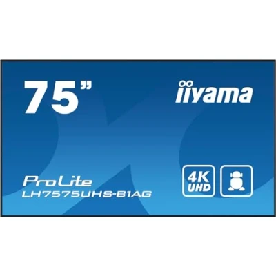 Immagine di Iiyama ProLite LH7575UHS B1AG Display Digital Signage ERP: G (A G) 190.5 cm (75 pollici) 3840 x 2160 Pixel 24/7 Funzione anti burn in, di