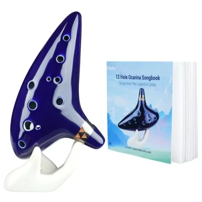 Immagine di Ohuhu Legend of Zelda Ocarina, Ocarina con libro di canzoni, 12 fori Alto C regalo per i fan custodia protettiva, perfetta principianti e prestazioni professionali