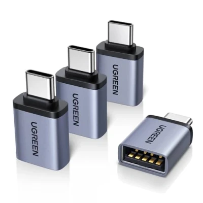 Immagine di UGREEN Adattatore USB a Tipo C 3.0 4 Pezzi OTG Maschio Femmina Compatibile con iPhone 16 Plus Pro Max MacBook Air iPad Redmi Galaxy S25 S24