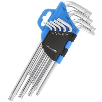 Immagine di Hogert Technik HT1W809 Serie di cacciaviti ad angolo TT10, TT20, TT25, TT27, TT30, TT40, TT45, TT50, TT15 Acciaio al cromo vanadio 9