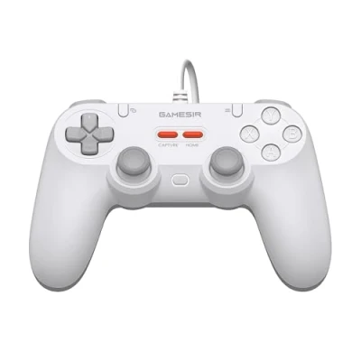 Immagine di GameSir Tegenaria Lite Controller Cablato 1000Hz, Latenza Ultra Ridotta, Stick Hall Effect, 2 Pulsanti Posteriori Compatibile Switch/PC/Android/iOS Grigio Retro