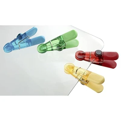 Immagine di Fackelmann Set 4 Mollette Chiudi Sacchetti, Magnetiche, Plastica, Multicolore