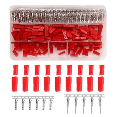 Immagine di YIXISI 420pcs(70 set) JST SYP Kit Alloggiamento Spina Maschio Femmina Rosso a 2 pin,set di Connettori Terminali Crimpare