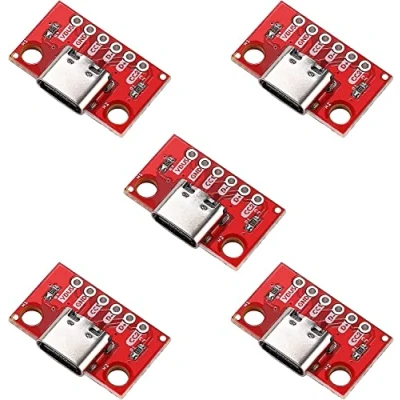 Immagine di PENGLIN 5PCS USB Type C Breakout Board Serial Connettore Femmina Scheda di Conversione PCB 16P