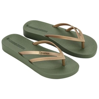 Immagine di Ipanema Bossa Soft V Fem, Infradito da Mare Anatomico Donna (Green/Gold, Sistema Taglie Calzature EU, Adulto, Numero (range), Media, 39, 40)