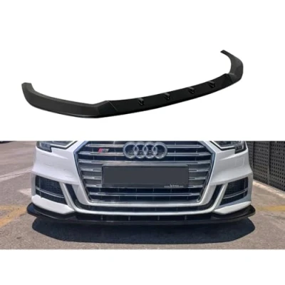 Immagine di Spoiler anteriore compatibile con Audi A3 (8V) S Line/S3 Hatchback/Sportback 2016 2020 Facelift (ABS nero lucido)