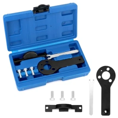 Immagine di QWORK® Kit Attrezzo Messa in Fase, Strumento di Regolazione del Motore Dell&#039;auto, Compatibile con Motori Fiat Punto Evo, Panda 1.1, 1.2, 1.4 Litri 8V