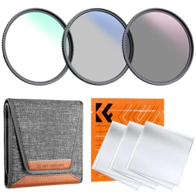 Immagine di K&amp;F Concept Nano K Filtros Kit, 82mm Filtro di Protezione UV + Polarizzatore Circolare CPL ND 4 1 Sacchetto Con 3pcs Panni Pulizia