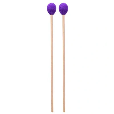 Immagine di 1 paio di bacchette per marimba a testa tonda in faggio con manico xilofono accessori strumenti percussione(Viola)