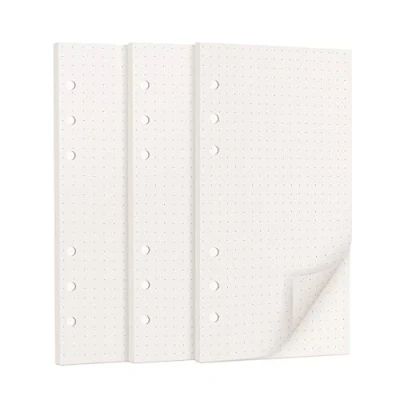 Immagine di 135 Fogli A6 Carta di Ricarica, Planner Inserti per 6 Fori Appunti con Griglia Raccoglitori Puntini Filofax Bullet Journals Diary
