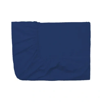 Immagine di Essix Royal Line Lenzuolo con Angoli Elasticizzati, in Percalle di Cotone, Blu Notte, 120 x 190 cm