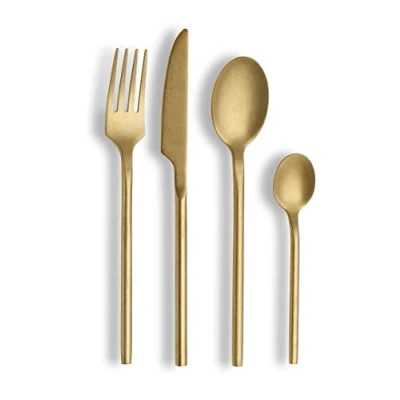 Immagine di ECHTWERK Posate Bari, Champagne stonewashed, 16 pezzi, per 4, Acciaio al nichel cromo, inox