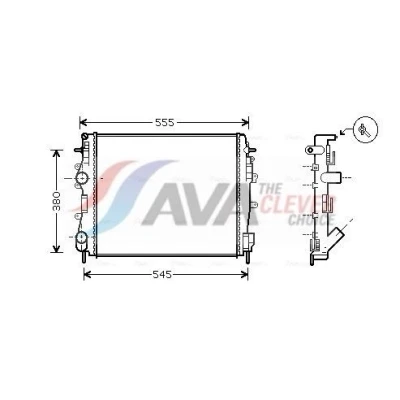 Immagine di PRASCO RTA2325 Radiatore motore Alluminio 462 470 32 Alette di raffreddamento montate meccanicamente RENAULT: Kangoo I Express,
