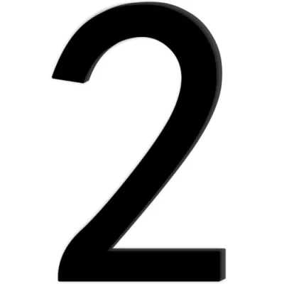 Immagine di Adesivo con Numero 2 di Colore Nero,Numero Civico,Numero Civico Segnale in Acrilico,Numero Casa Autoadesivo,Resistente alle Intemperie,per Esterni,Porta,Cassetta Delle Lettere(10 cm)