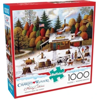 Immagine di Buffalo Games Charles Wysocki Vermont Maple Tree Tappers Puzzle da 1000 pezzi per adulti impegnativo perfetto serate di gioco Dimensioni finite 26,75 x 19,75