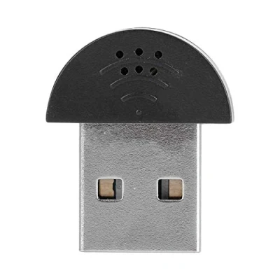 Immagine di VBESTLIFE Mini Microfono USB, per Computer PC, Studio vocale, Registrazione, Adattatore Mic, omnidirezionale a 360 omnidirezionale, compatibilità(Black)