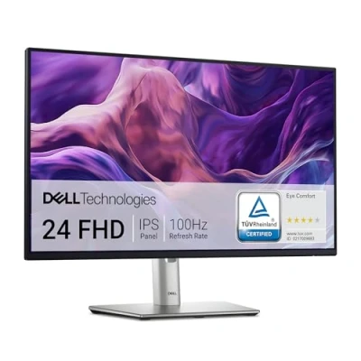 Immagine di Dell P2425H 24&quot; Full HD (1920x1080) Monitor, 100Hz, IPS, 5ms, 99% sRGB, USB C, DisplayPort, HDMI, VGA, 4x USB, 3 Anni di Garanzia, Nero