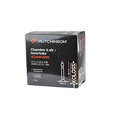 Immagine di HUTCHINSON Camera d&#039;aria MTB Rinforzato/KOLOSS Resistenza Valvola Presta Spessore 0,9 MM 48 27,5 x 2,30 3,00, Nero