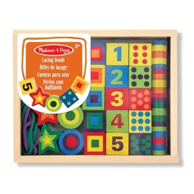Immagine di Melissa &amp; Doug Lacing Beads , Developmental Toy Problem Solving 3+ Gift for Boy or Girl