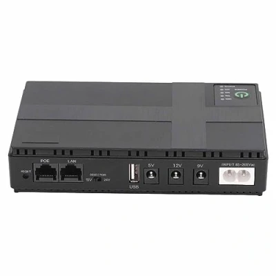 Immagine di Batteria di Backup Mini UPS, Alimentatore Ininterrotto UPS da 10400 MAh con Ingresso CC/Uscita USB 5 V CC 5V/9V/1 2A Ricaricabile per Router, (Spina