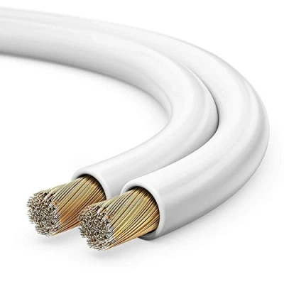 Immagine di Sonero® 50 metri CCA Cavo per altoparlanti 2x0,75mm², colore: bianco, S SC2075W