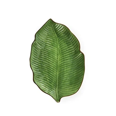 Immagine di Excelsa Foliage Piatto Portata Foglia, Ceramica, Verde