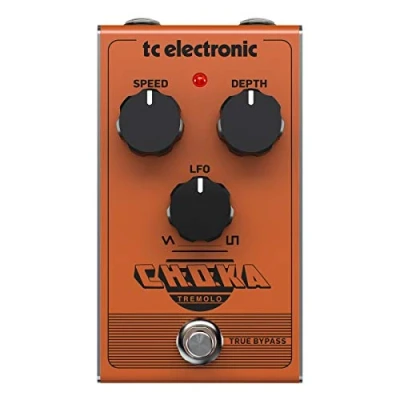 Immagine di TC Electronic CHOKA tremolo Pedale completamente analogico dal sapore vintage con design a 3 manopole e morphing continuo tra gli stili LFO