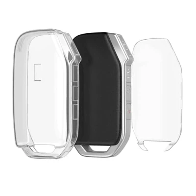 Immagine di kwmobile Custodia Chiave Auto Compatibile con Kia 3 Tasti Smart Key Cover Guscio Telecomando Macchina TPU Morbido Case Trasparente