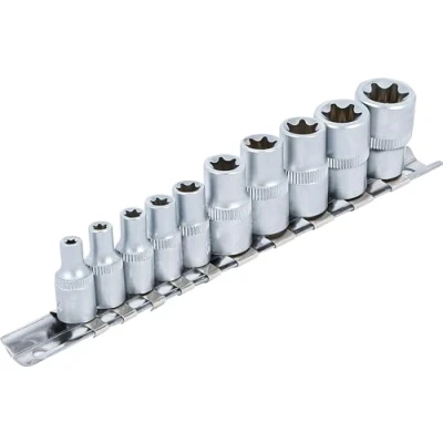 Immagine di BGS Diy 9548 Set di chiavi a bussola con profilo E, 6,3 mm (1/4&quot;) / 10 (3/8&quot;) SW E4 E16 pezzi