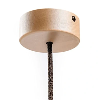 Immagine di creative cables Kit Mini rosone cilindrico in Legno a 1 Foro Centrale Neutro