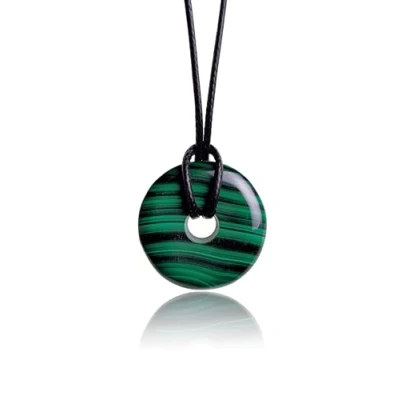 Immagine di PURAJA Collana in Pietre Preziose Ciondolo Donut Vera Pietra Naturale con Pendente di Cristallo Cordoncino incluso Premium Curative