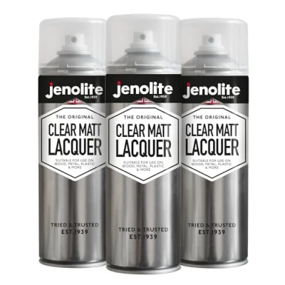 Immagine di JENOLITE Lacca Trasparente Opaca FINITURA CRISTALLO 3x500ml Sigilla, protegge e migliora Multisuperficie Resistente ai raggi UV non ingiallente Cassaforte per interni ed esterni