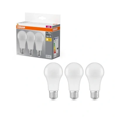 Immagine di OSRAM 4058075819412 LED (monocolore) ERP F (A G) E27 Forma di bulbo 13 W = 100 Bianco caldo (Ø x L) 60 mm 118 3 pz.