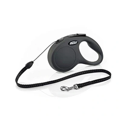 Immagine di FLEXI CL10C5.250.S New Classic Cord guinzaglio Retrattile, Nero, Small/16&#039;
