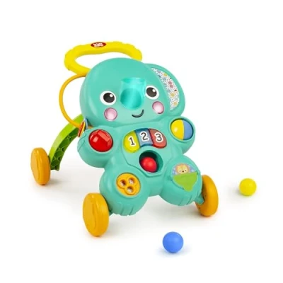 Immagine di Bright Starts Stroll &#039;N Roll 2 in 1 Ball Play Walker Elefante con luci e musica, unisex, 6 mesi +