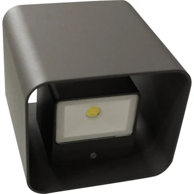 Immagine di Lutec Dodd AL5005 GR SMD Lampada da parete per esterni a LED 7.5 W Antracite