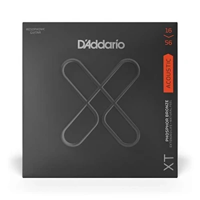 Immagine di D&#039;Addario Corde chitarra Acustica per Coated XTAPB1656, XT in fosforo bronzo, scalatura media, resofonica, 16 56