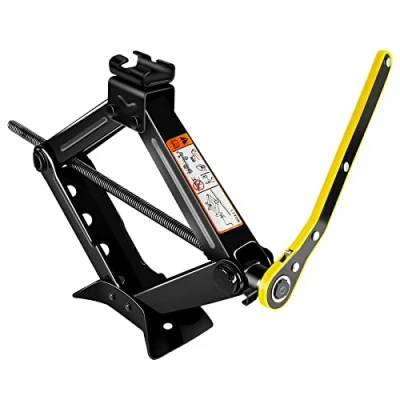 Immagine di YAOBLUESEA Cric Auto,Car Jack Scissor Sollevatore Carrello con Sollevamento a Cricchetto, Auto Cambio gomme Attrezzo Forbice Manovella PKW/SUV/MPV 1.5T