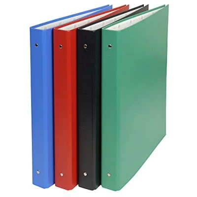 Immagine di Exacompta 52432E 1 Raccoglitore Foderato PVC 4 Anelli Tondi 30 mm Dorso 40 Dimensioni Esterne 28x34,3 cm per Formato da Archiviare 24x32 Colori Random