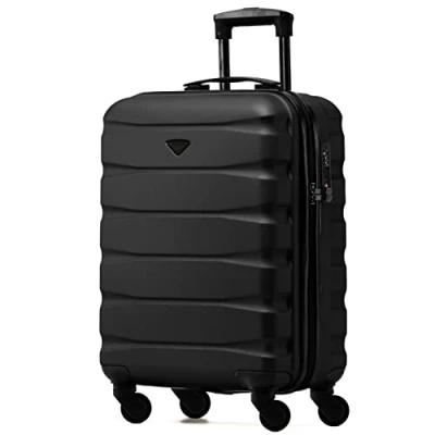Immagine di Flight Knight Valigie Rigide in ABS Leggere a 4 Ruote Bagaglio Mano Approvato per Oltre 60 Compagnie Aeree Tra Cui Easyjet, Jet2 E Dimensioni Massime Ryanair (Priorita) 55x40x20cm