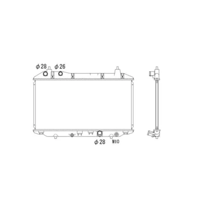 Immagine di NRF 53529 Radiatore motore Alluminio 632 325 16 Alette di raffreddamento saldate HONDA: CIVIC 8 Hatchback