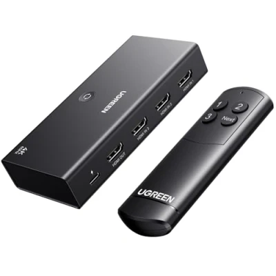 Immagine di UGREEN HDMI Switch 4K 60Hz 3 In 1 Out Switcher 1080P UHD 3D Dolby Atmos con Telecomando Compatibile PS5/4 Xbox Laptop PC TV Stick Box Chromecast Lettore Blu Ray Dvd Proiettore HDTV